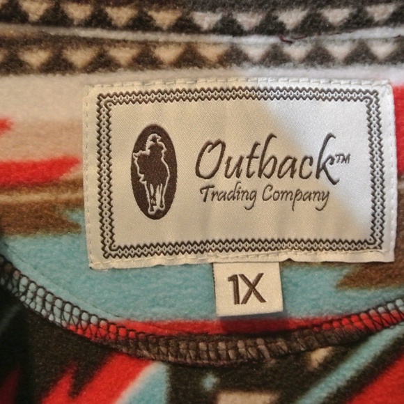 WOMENS 1XAZTEC 1/4 ZIP FLEECE PULLOVER - Picture 3 of 5